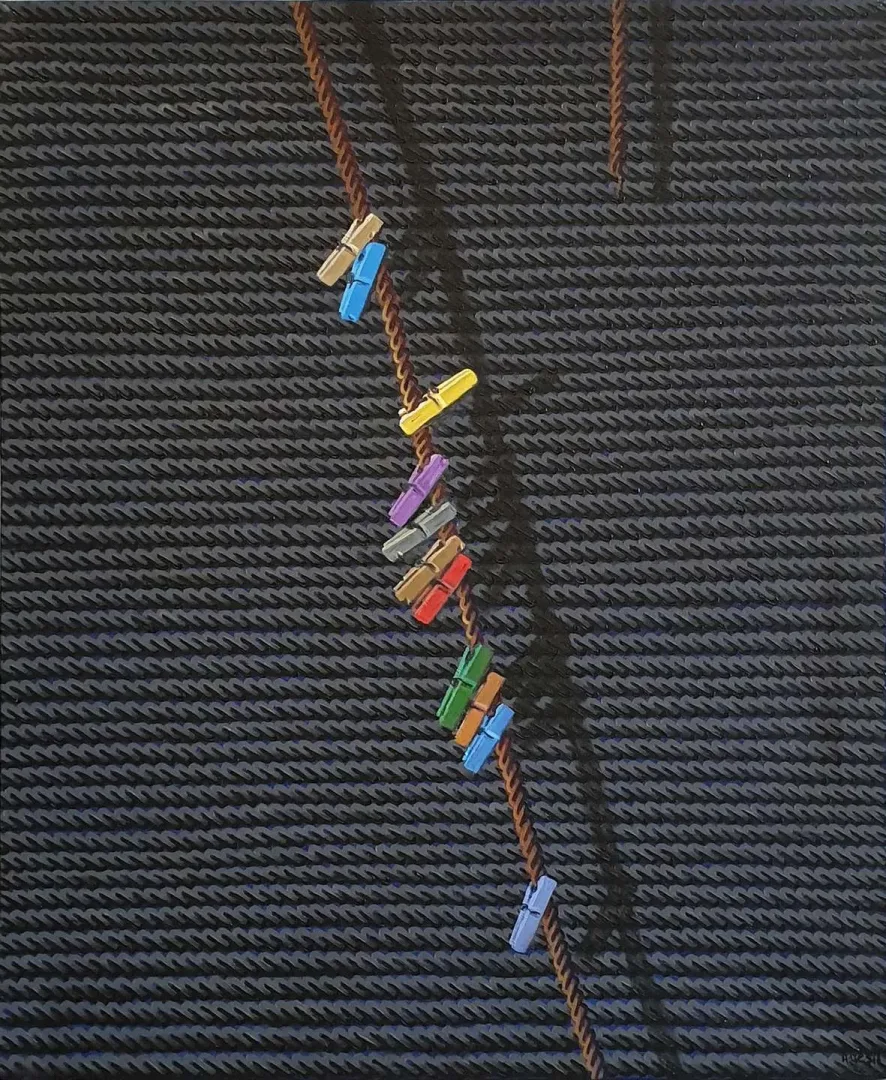 AHMET YEŞİL — “Aykırı Yaşamlar Üzerine”, 2019 "Aykırı Yaşamlar Üzerine" eseri AHMET YEŞİL tarafından 2019 yılında 100x80 cm ölçülerinde Tuval üzeri yağlı boya tekniği ile yapılmıştır.