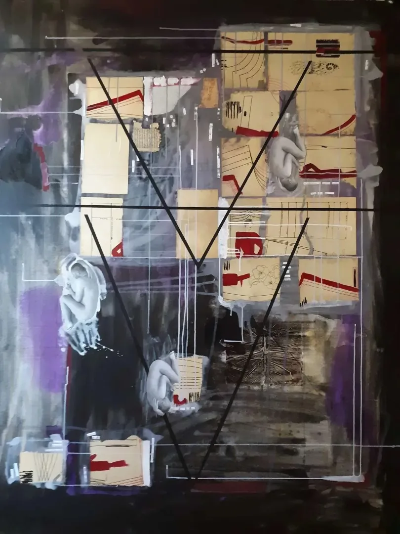 "Ruhumuın Çiçek Kalıpları" eseri HÜSEYİN RÜSTEMOĞLU tarafından 2019 yılında 180x140 cm ölçülerinde Tuval üzeri karışık teknik tekniği ile yapılmıştır.