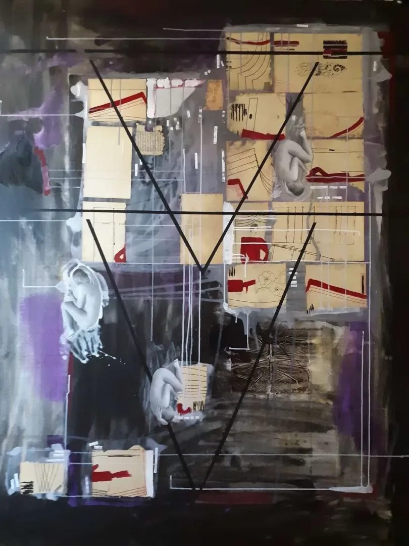 "Ruhumuın Çiçek Kalıpları" eseri HÜSEYİN RÜSTEMOĞLU tarafından 2019 yılında 180x140 cm ölçülerinde Tuval üzeri karışık teknik tekniği ile yapılmıştır.