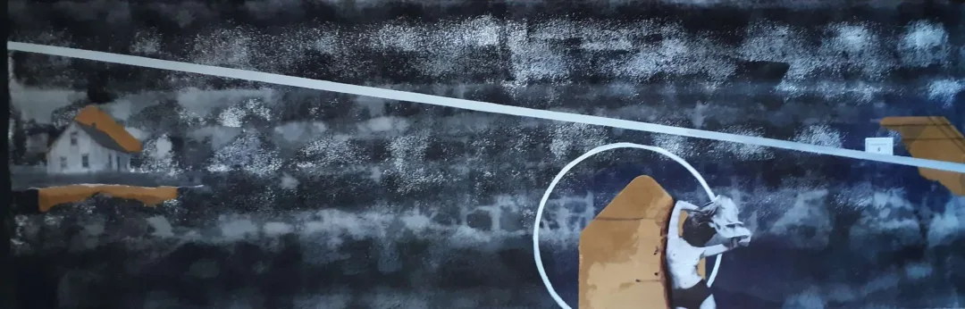 yakınlaştır "Uzak" eseri HÜSEYİN RÜSTEMOĞLU tarafından 2019 yılında 50x150 cm ölçülerinde Tuval üzeri karışık teknik tekniği ile yapılmıştır.