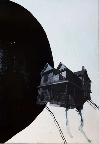 HÜSEYİN RÜSTEMOĞLU — “Where Is My Home 3”, 2019 "Where Is My Home 3" eseri HÜSEYİN RÜSTEMOĞLU tarafından 2019 yılında 60x40 cm ölçülerinde Tuval üzeri karışık teknik tekniği ile yapılmıştır.