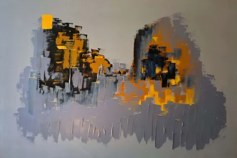 MÜGE CEYHAN — “Işıklı Gece”, 2019 "Işıklı Gece" eseri MÜGE CEYHAN tarafından 2019 yılında 100x150 cm ölçülerinde Tuval üzeri yağlı boya tekniği ile yapılmıştır.