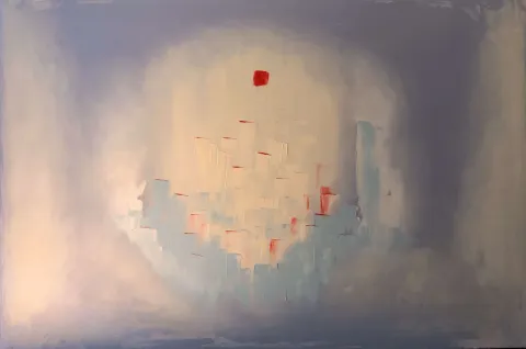 MÜGE CEYHAN — “Ada”, 2019 "Ada" eseri MÜGE CEYHAN tarafından 2019 yılında 100x150 cm ölçülerinde Tuval üzeri yağlı boya tekniği ile yapılmıştır.