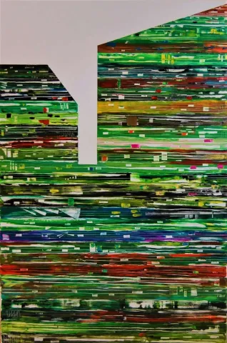 MELİKE UÇKU — “No Meaning”, 2019 "No Meaning" eseri MELİKE UÇKU tarafından 2019 yılında 150x100 cm ölçülerinde Tuval üzeri akrilik boya tekniği ile yapılmıştır.