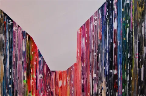 MELİKE UÇKU — “Vadi”, 2019 "Vadi" eseri MELİKE UÇKU tarafından 2019 yılında 100x150 cm ölçülerinde Tuval üzeri akrilik boya tekniği ile yapılmıştır.