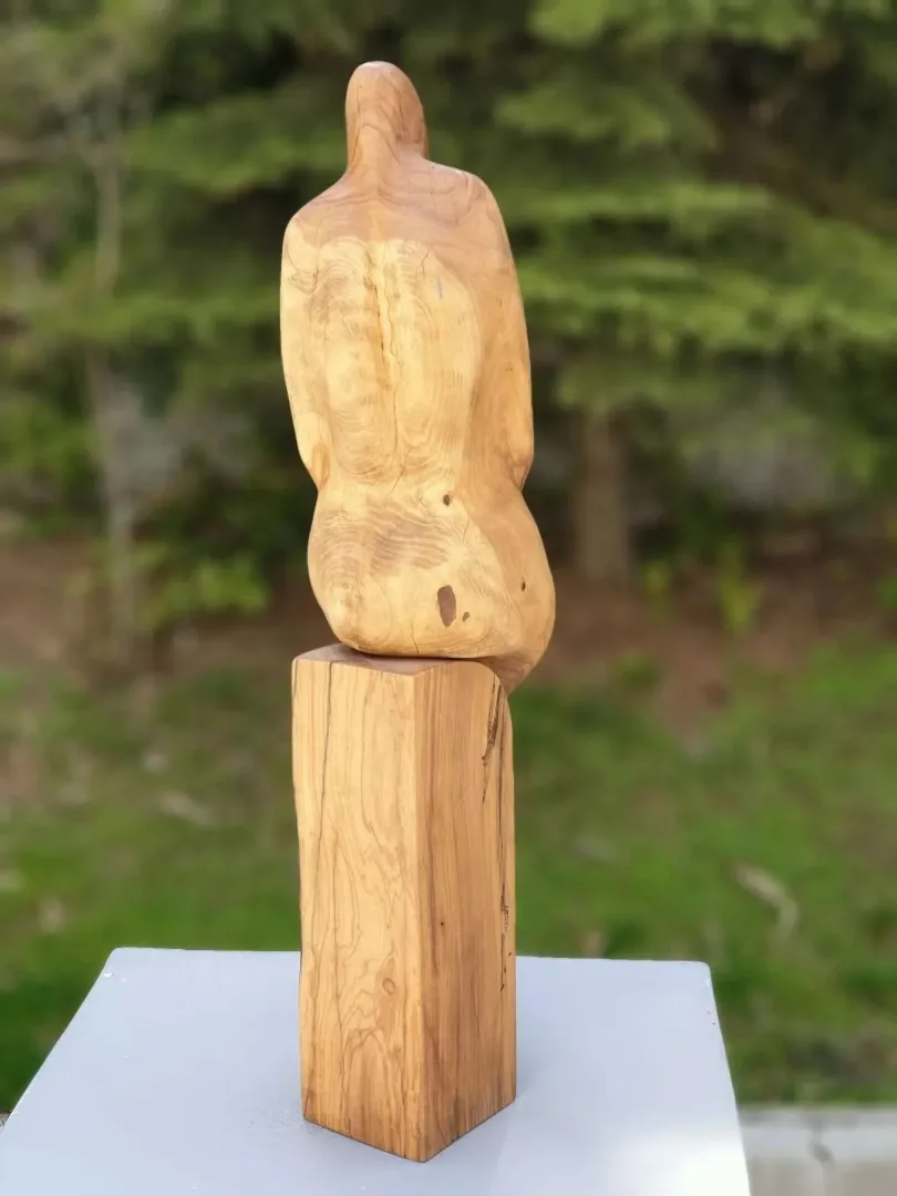 yakınlaştır "Dinlenme" eseri HAKAN ERASLAN tarafından 2016 yılında 66x20x19 cm ölçülerinde Zeytin Ağacı Yontu tekniği ile yapılmıştır.