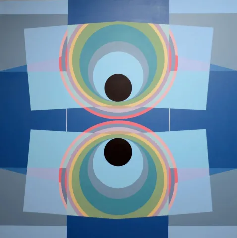 HAMİD ALİOĞLU — “Kompozisyon 28”, 2019 "Kompozisyon 28" eseri HAMİD ALİOĞLU tarafından 2019 yılında 100x100 cm ölçülerinde Tuval üzeri akrilik boya tekniği ile yapılmıştır.
