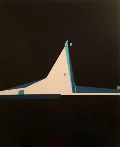 HAMİD ALİOĞLU — “Kompozisyon P”, 2019 "Kompozisyon P" eseri HAMİD ALİOĞLU tarafından 2019 yılında 85x75 cm ölçülerinde Tuval üzeri akrilik boya tekniği ile yapılmıştır.