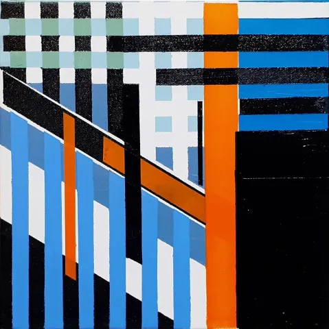HAMİD ALİOĞLU — “Apartm B”, 2019 "Apartm B" eseri HAMİD ALİOĞLU tarafından 2019 yılında 25x25 cm ölçülerinde Tuval üzeri akrilik boya tekniği ile yapılmıştır.