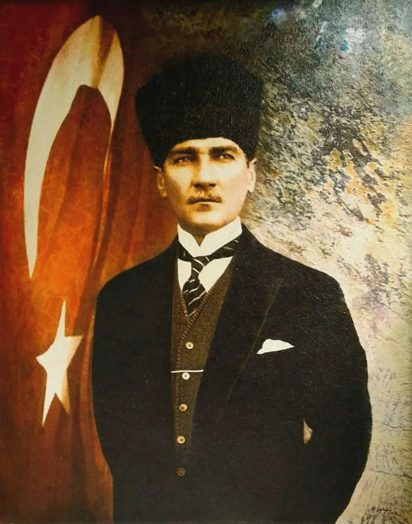 yakınlaştır "Samsun'dan doğan güneş" eseri HASAN ÇAĞLAYAN tarafından 2019 yılında 150x120 cm ölçülerinde Tuval üzeri karışık teknik tekniği ile yapılmıştır.