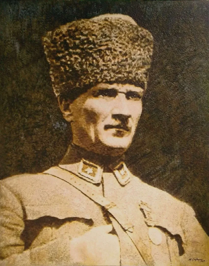HASAN ÇAĞLAYAN — “Samsun'dan doğan güneş”, 2019 "Samsun'dan doğan güneş" eseri HASAN ÇAĞLAYAN tarafından 2019 yılında 150x120 cm ölçülerinde Tuval üzeri karışık teknik tekniği ile yapılmıştır.