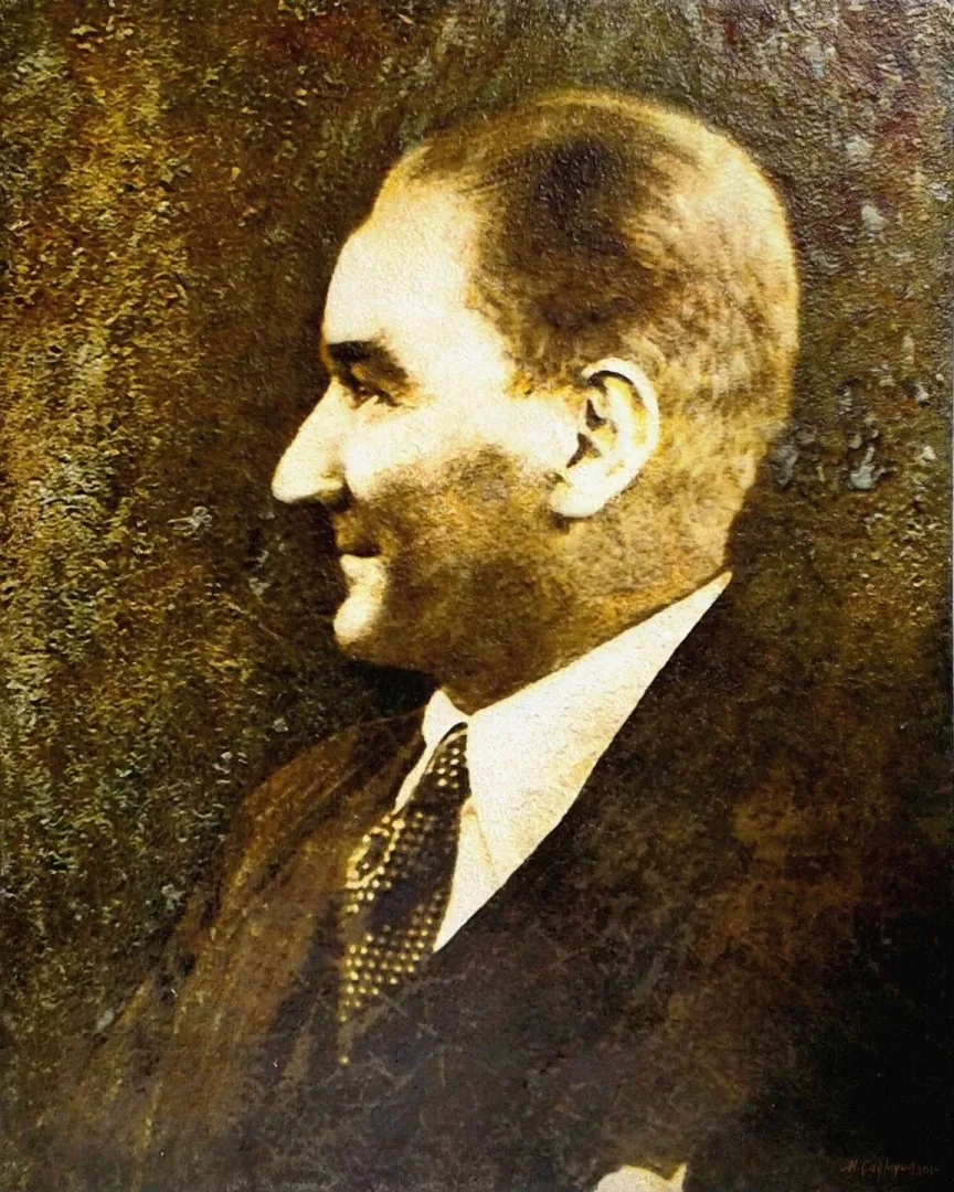 yakınlaştır "Samsun'dan doğan güneş" eseri HASAN ÇAĞLAYAN tarafından 2019 yılında 100x80 cm ölçülerinde Tuval üzeri karışık teknik tekniği ile yapılmıştır.
