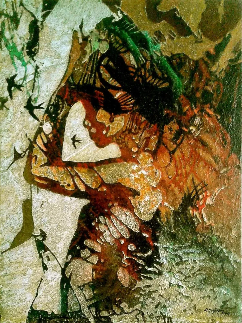 yakınlaştır "Godot yu Beklerken" eseri HASAN ÇAĞLAYAN tarafından 80x60 cm ölçülerinde Tuval üzeri karışık teknik tekniği ile yapılmıştır.