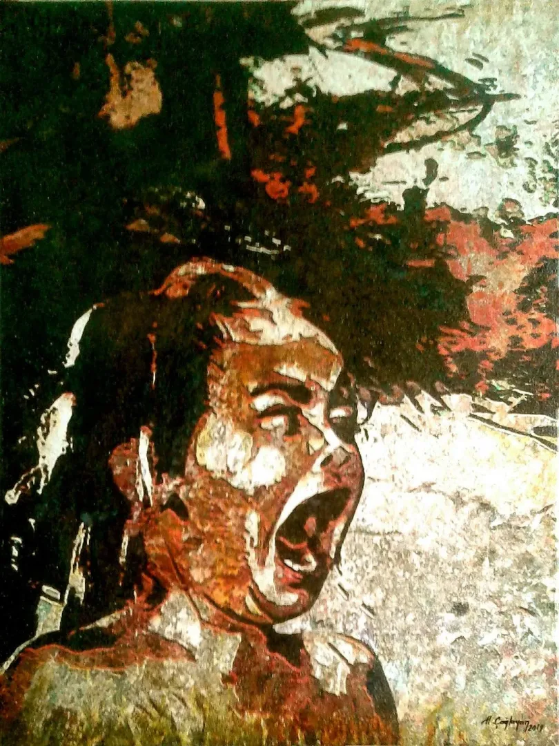 yakınlaştır "Savaşın çocukları 1" eseri HASAN ÇAĞLAYAN tarafından 80x60 cm ölçülerinde Tuval üzeri karışık teknik tekniği ile yapılmıştır.