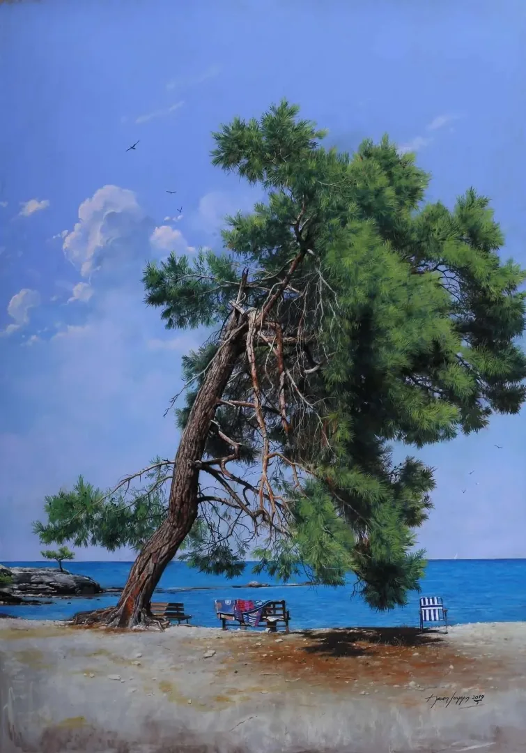 yakınlaştır "Phaselis" eseri HASAN SAYGIN tarafından 100x70 cm ölçülerinde Kağıt üzeri pastel boya tekniği ile yapılmıştır.