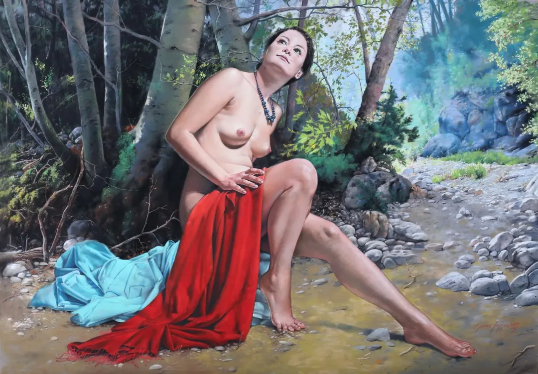 yakınlaştır "Ormanın sessizliği" eseri HASAN SAYGIN tarafından 100x70 cm ölçülerinde Kağıt üzeri pastel boya tekniği ile yapılmıştır.