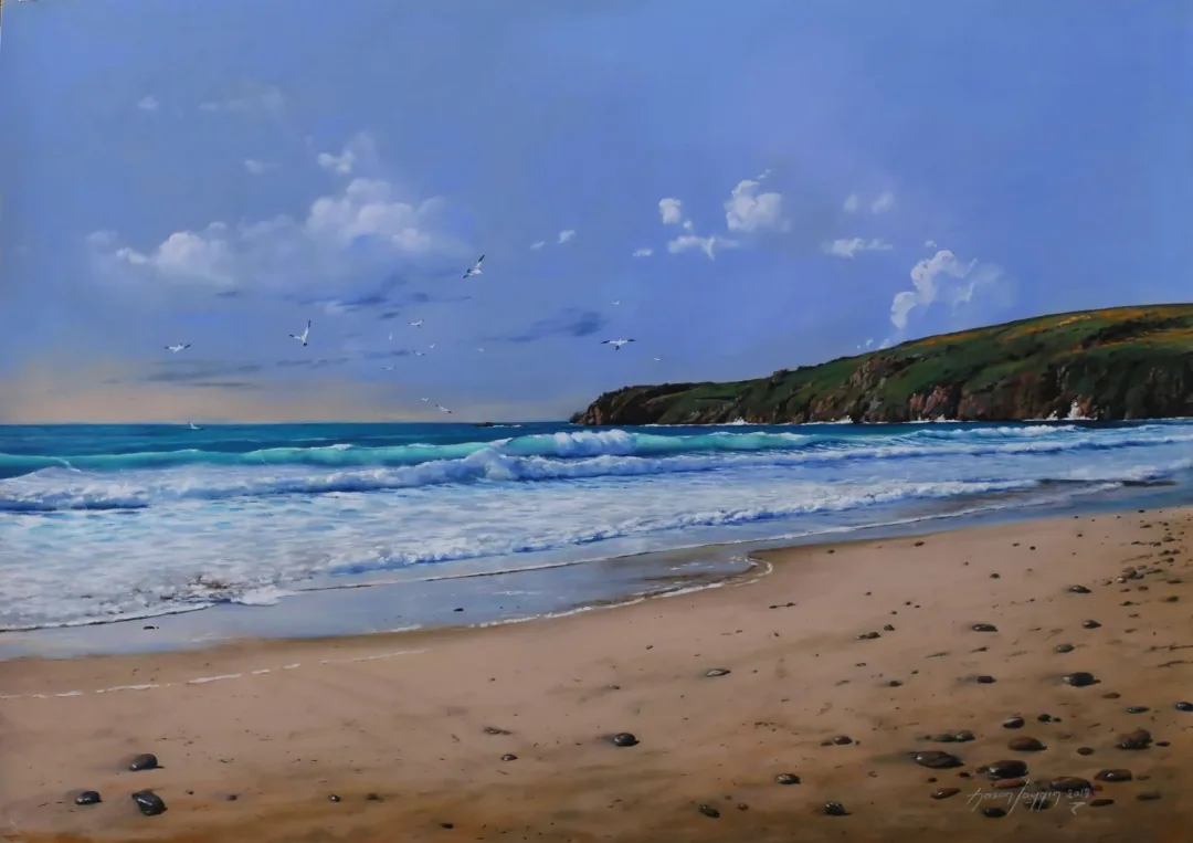 yakınlaştır "Britanyada deniz" eseri HASAN SAYGIN tarafından 70x50 cm ölçülerinde Kağıt üzeri pastel boya tekniği ile yapılmıştır.