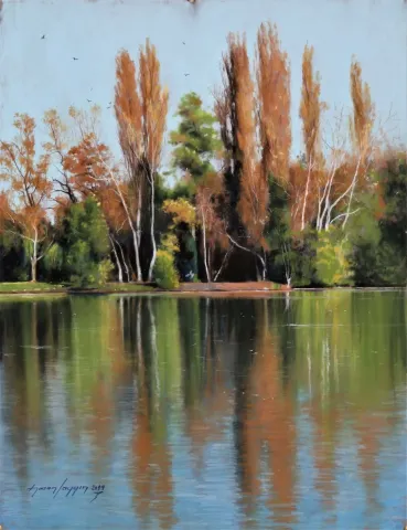 HASAN SAYGIN tarafından 43x33 cm ölçülerinde Kağıt üzeri pastel boya tekniği ile yapılmıştır.
