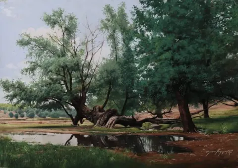 HASAN SAYGIN tarafından 70x50 cm ölçülerinde Kağıt üzeri pastel boya tekniği ile yapılmıştır.