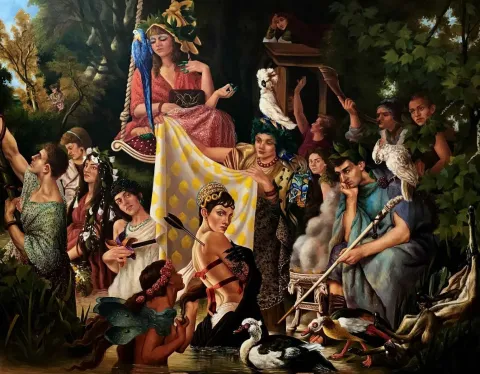 "Kalp Tutulması" eseri HATİCE BERRAK ÇİÇE tarafından 2018 yılında 180x230 cm ölçülerinde Tuval üzeri yağlı boya tekniği ile yapılmıştır.