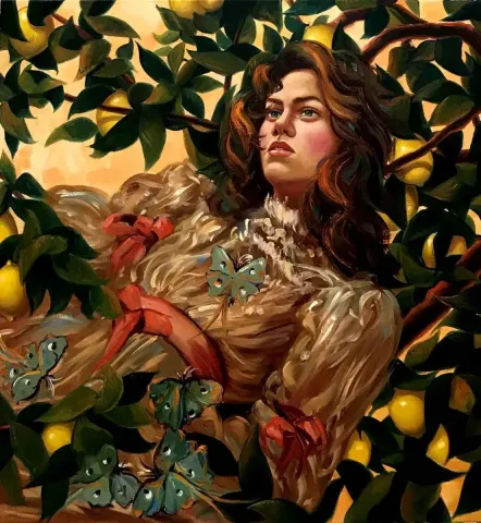 "Limon Kokusu-3" eseri HATİCE BERRAK ÇİÇE tarafından 2018 yılında 60x60 cm ölçülerinde Tuval üzeri yağlı boya tekniği ile yapılmıştır.