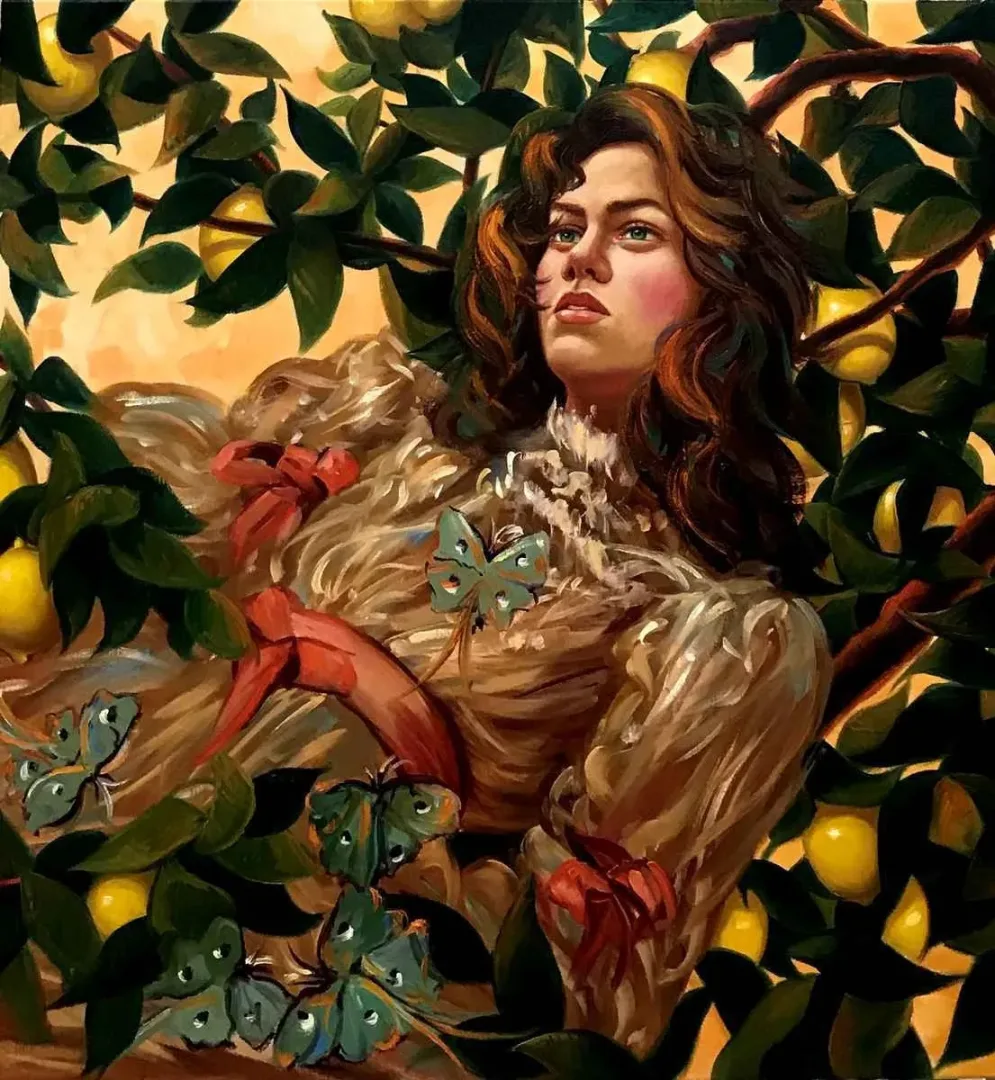 yakınlaştır "Limon Kokusu-3" eseri HATİCE BERRAK ÇİÇE tarafından 2018 yılında 60x60 cm ölçülerinde Tuval üzeri yağlı boya tekniği ile yapılmıştır.