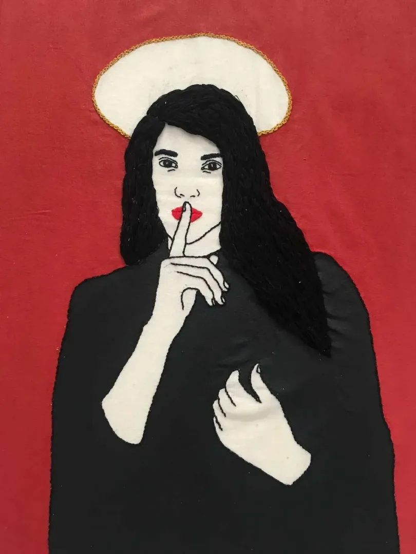 HATİCE DOĞAN — “Untitled”, 2019 "İsimsiz" eseri HATİCE DOĞAN tarafından 2019 yılında 60x40 cm ölçülerinde Tuval üzeri karışık teknik tekniği ile yapılmıştır.