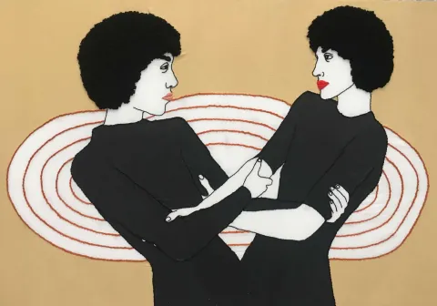 HATİCE DOĞAN — “Persona I”, 2019 "Persona I" eseri HATİCE DOĞAN tarafından 2019 yılında 70x100 cm ölçülerinde Tuval üzeri karışık teknik tekniği ile yapılmıştır.