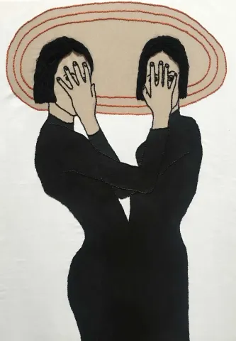 HATİCE DOĞAN — “Persona II”, 2019 "Persona II" eseri HATİCE DOĞAN tarafından 2019 yılında 70x50 cm ölçülerinde Tuval üzeri karışık teknik tekniği ile yapılmıştır.