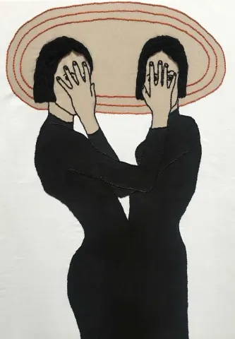 HATİCE DOĞAN — “Persona II”, 2019 "Persona II" eseri HATİCE DOĞAN tarafından 2019 yılında 70x50 cm ölçülerinde Tuval üzeri karışık teknik tekniği ile yapılmıştır.
