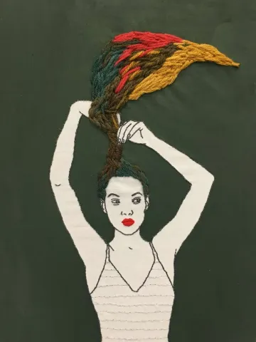 HATİCE DOĞAN — “Sıkıntı”, 2019 "Sıkıntı" eseri HATİCE DOĞAN tarafından 2019 yılında 40x30 cm ölçülerinde Tuval üzeri karışık teknik tekniği ile yapılmıştır.