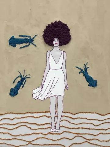 HATİCE DOĞAN — “Sonsuzdan Geri”, 2019 "Sonsuzdan Geri" eseri HATİCE DOĞAN tarafından 2019 yılında 40x30 cm ölçülerinde Tuval üzeri karışık teknik tekniği ile yapılmıştır.