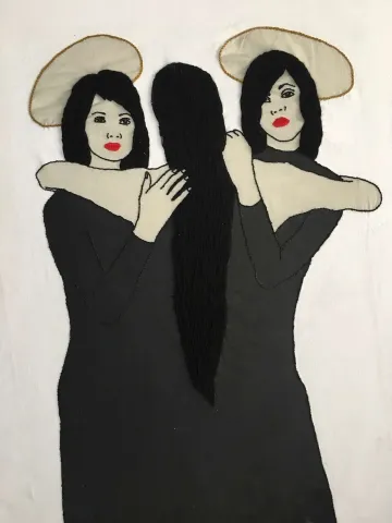 HATİCE DOĞAN — “Üçüncü”, 2019 "Üçüncü" eseri HATİCE DOĞAN tarafından 2019 yılında 100x70 cm ölçülerinde Tuval üzeri karışık teknik tekniği ile yapılmıştır.