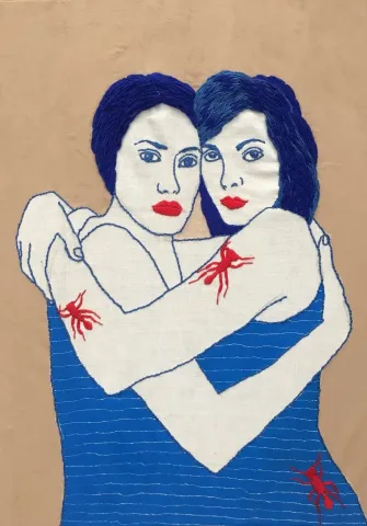 HATİCE DOĞAN — “Yabancı I”, 2019 "Yabancı I" eseri HATİCE DOĞAN tarafından 2019 yılında 50x35 cm ölçülerinde Tuval üzeri karışık teknik tekniği ile yapılmıştır.