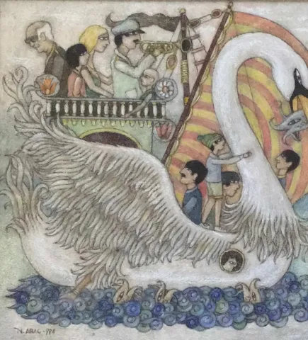 NURİ ABAÇ — “İsimsiz”, 1994 "İsimsiz" eseri NURİ ABAÇ tarafından 1994 yılında 50x50 cm ölçülerinde Tuval üzeri yağlı boya tekniği ile yapılmıştır.