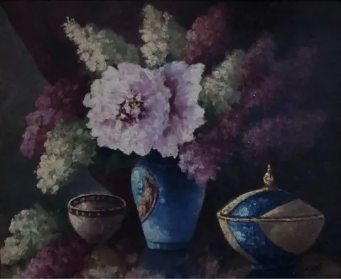 "İsimsiz" eseri NAZMİ ÇEKLİ tarafından 1952 yılında 45x55 cm ölçülerinde Duralit üzeri yağlı boya tekniği ile yapılmıştır.