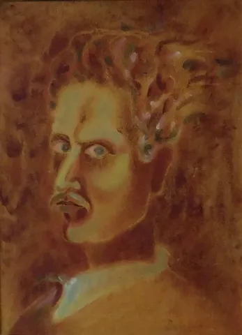 İBRAHİM BALABAN — “İsimsiz”, 1967 "İsimsiz" eseri İBRAHİM BALABAN tarafından 1967 yılında 58x44 cm ölçülerinde Duralit üzeri yağlı boya tekniği ile yapılmıştır.