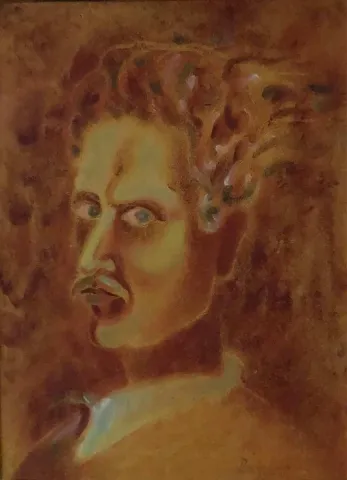 "İsimsiz" eseri İBRAHİM BALABAN tarafından 1967 yılında 58x44 cm ölçülerinde Duralit üzeri yağlı boya tekniği ile yapılmıştır.