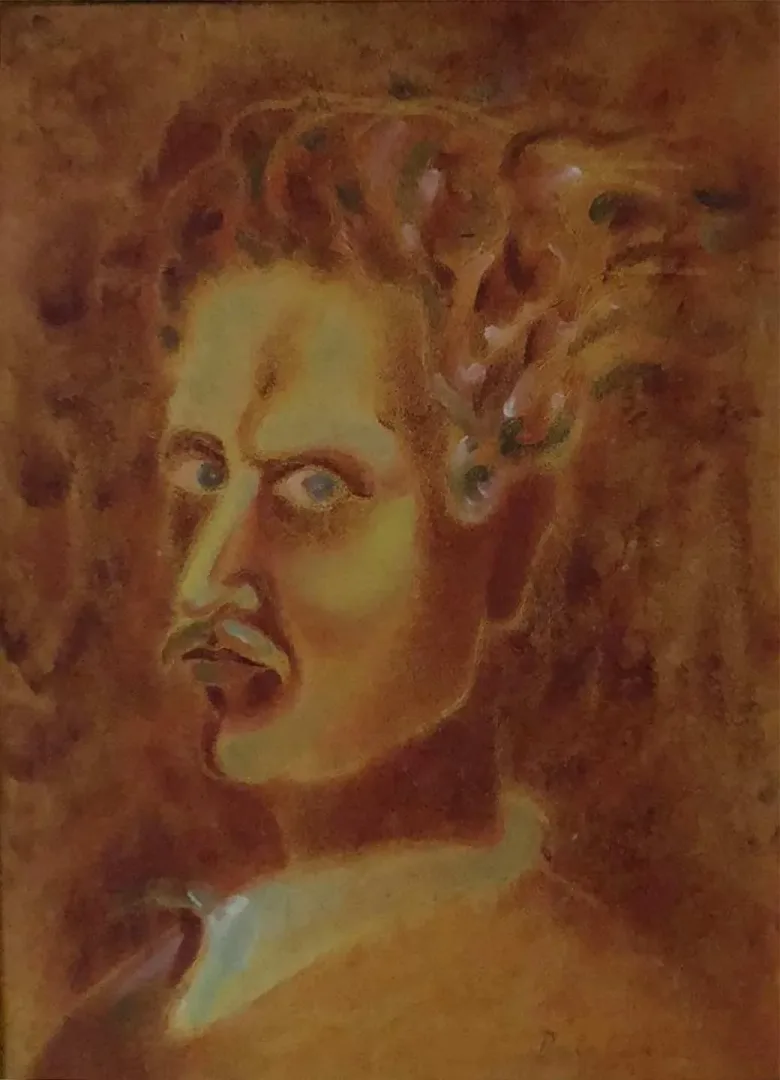 "İsimsiz" eseri İBRAHİM BALABAN tarafından 1967 yılında 58x44 cm ölçülerinde Duralit üzeri yağlı boya tekniği ile yapılmıştır.
