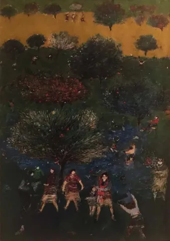 FAHRETTİN BAYKAL — “Untitled” "İsimsiz" eseri FAHRETTİN BAYKAL tarafından 70x50 cm ölçülerinde Tuval üzeri yağlı boya tekniği ile yapılmıştır.