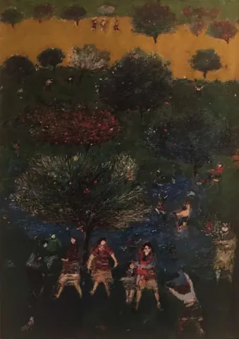 "İsimsiz" eseri FAHRETTİN BAYKAL tarafından 70x50 cm ölçülerinde Tuval üzeri yağlı boya tekniği ile yapılmıştır.
