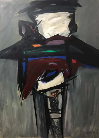 "İsimsiz" eseri ZAFER GENÇAYDIN tarafından 65x50 cm ölçülerinde Duralit üzeri yağlı boya tekniği ile yapılmıştır.