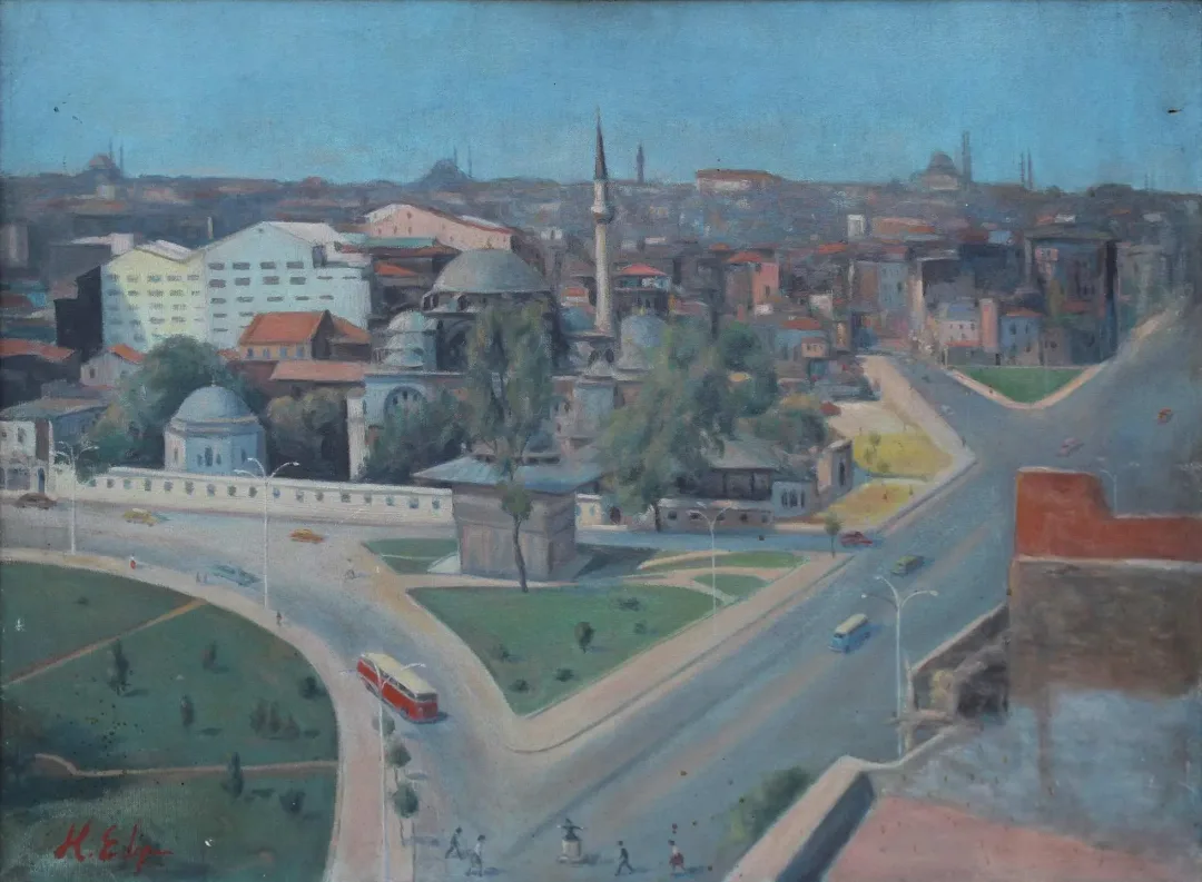 "İsimsiz" eseri EDİP HAKKI KÖSEOĞLU tarafından 52x72 cm ölçülerinde Tuval üzeri yağlı boya tekniği ile yapılmıştır.