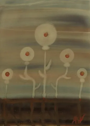 ABİDİN DİNO — “Çiçekler Serisi”, 1970 "Çiçekler Serisi" eseri ABİDİN DİNO tarafından 1970 yılında 55x40 cm ölçülerinde Kağıt Üzeri Guaj tekniği ile yapılmıştır.