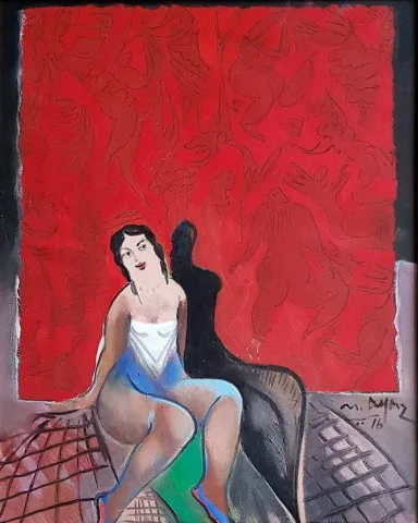 MUSTAFA AYAZ — “İsimsiz”, 2016 "İsimsiz" eseri MUSTAFA AYAZ tarafından 2016 yılında 50x40 cm ölçülerinde Tuval üzeri yağlı boya tekniği ile yapılmıştır.