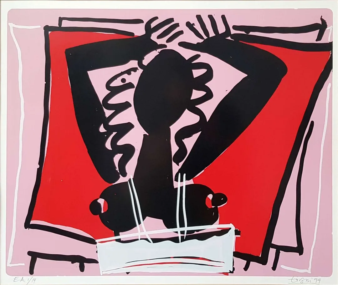 "İsimsiz" eseri ADNAN TURANİ tarafından 1999 yılında 54x65 cm ölçülerinde Serigrafi EA 1/14 tekniği ile yapılmıştır.