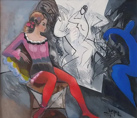 MUSTAFA AYAZ — “İsimsiz”, 2003 "İsimsiz" eseri MUSTAFA AYAZ tarafından 2003 yılında 60x70 cm ölçülerinde Tuval üzeri yağlı boya tekniği ile yapılmıştır.
