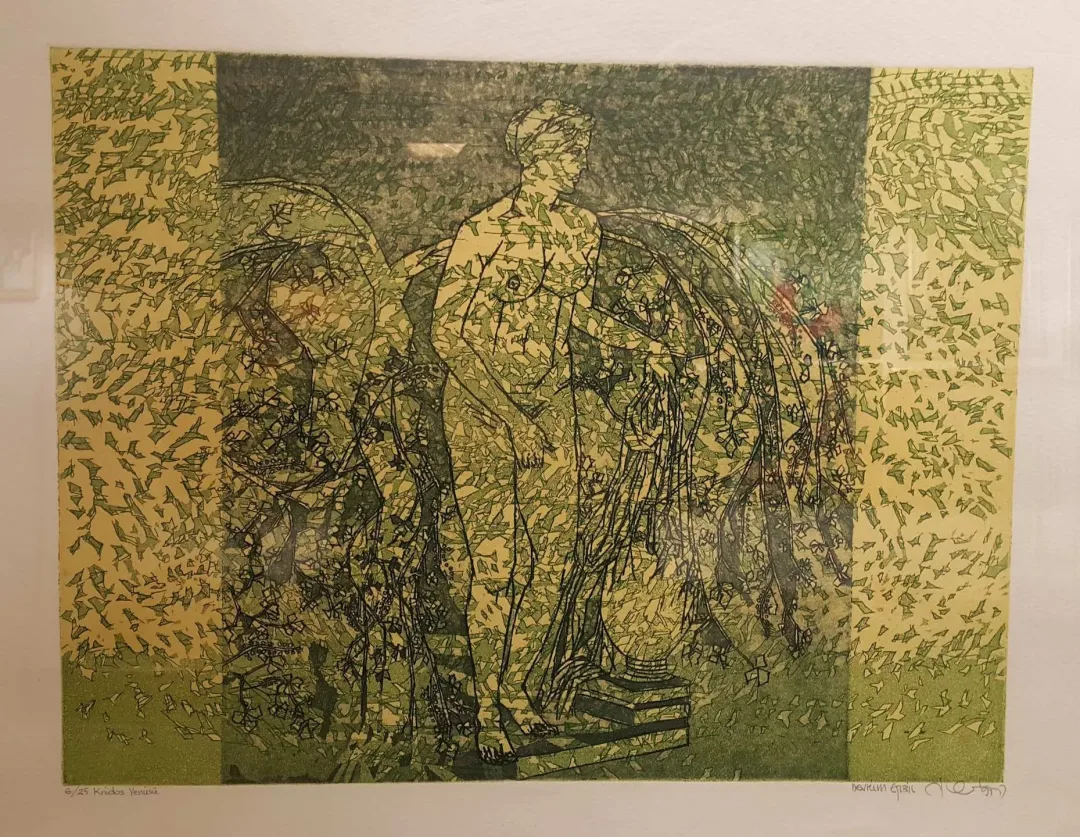 yakınlaştır "Knidos Venüsü" eseri DEVRİM ERBİL tarafından 1993 yılında 33x43 cm ölçülerinde Gravür 6/25 tekniği ile yapılmıştır.