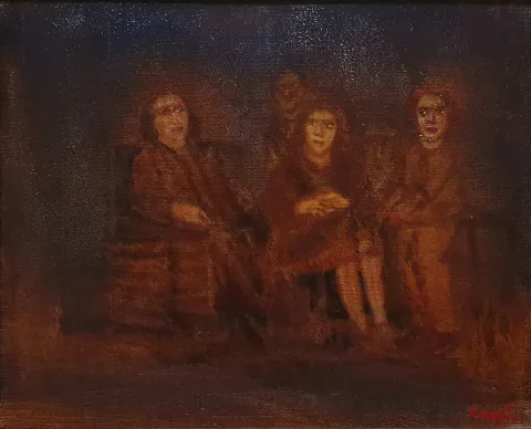 "İsimsiz" eseri KOMET tarafından 42x33 cm ölçülerinde Tuval üzeri yağlı boya tekniği ile yapılmıştır.