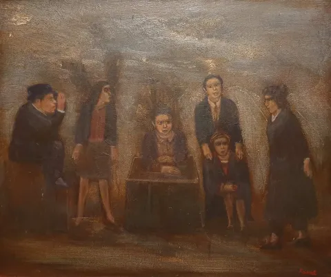"İsimsiz" eseri KOMET tarafından 50x60 cm ölçülerinde Tuval üzeri yağlı boya tekniği ile yapılmıştır.